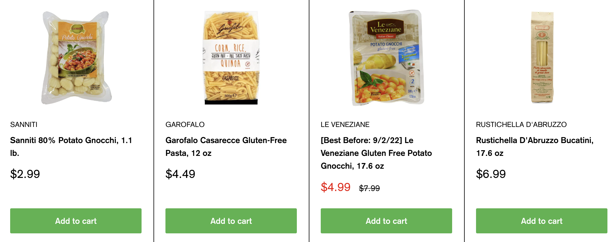 Pasta for sale on supermarket italy