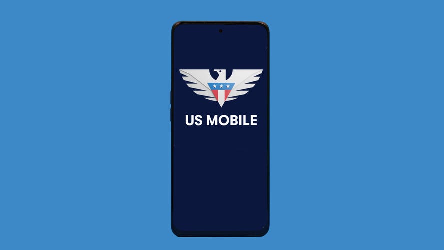 US Mobile logo on a phone