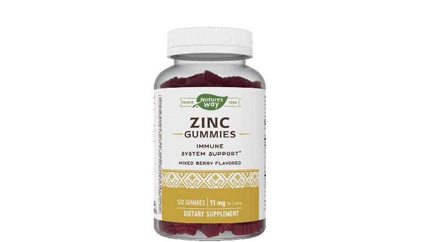 Bottle of Nature's Way gummy zinc supplements