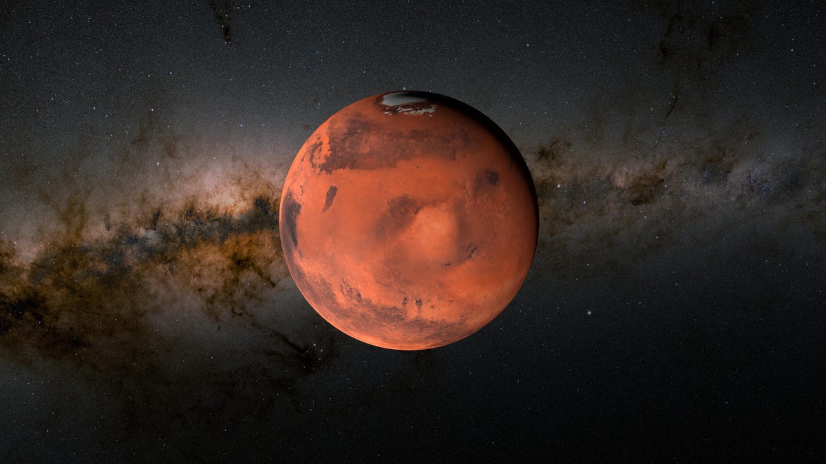 An illustration of the planet Mars