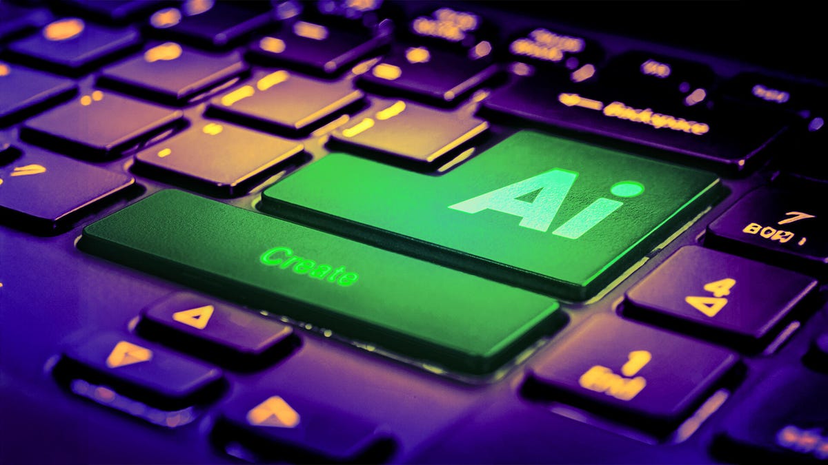 green highlighted AI key on a keyboard