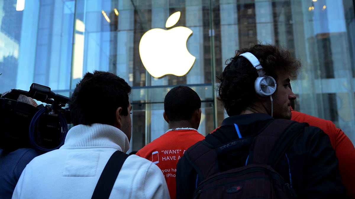 The iPhone 5 launch at Apple's Fifth Avenue store in New York last year.