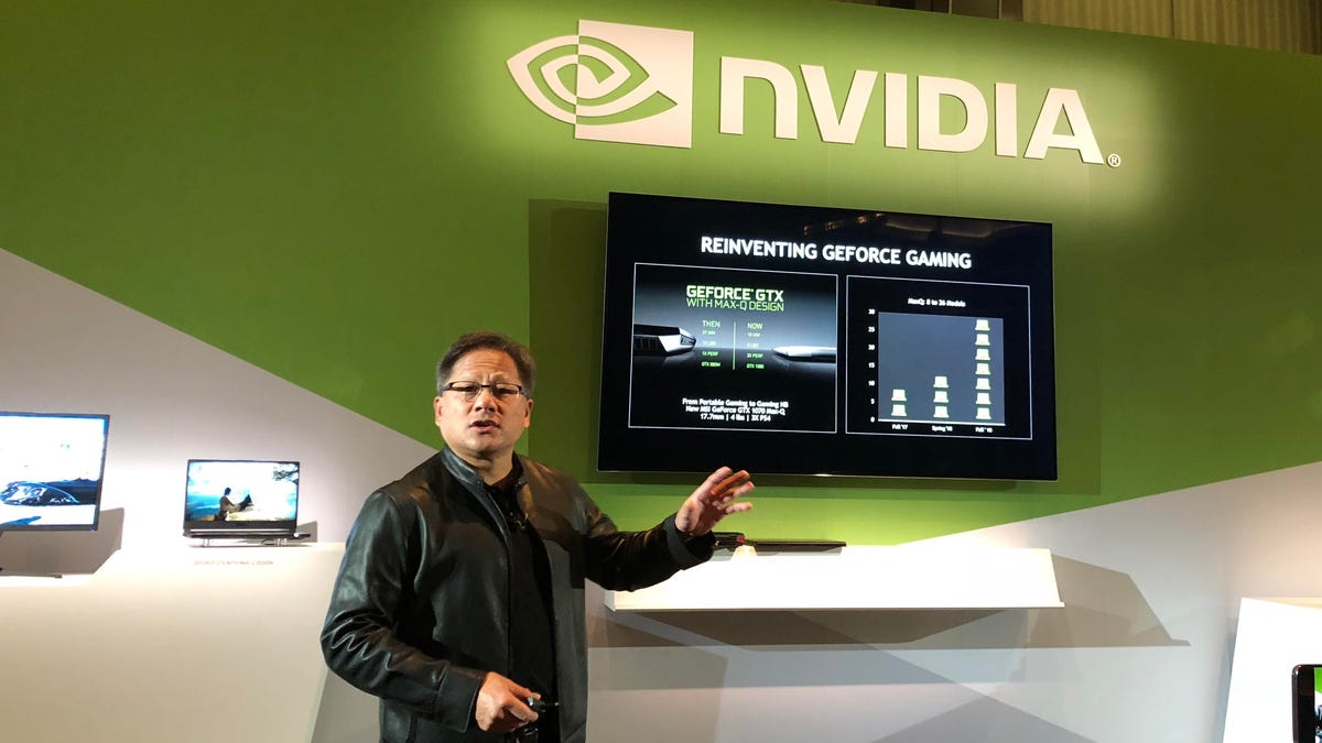 Nvidia CEO Jensen Huang at Computex 2018