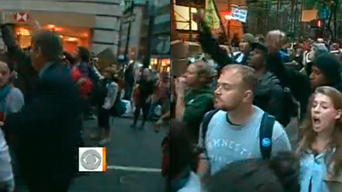 Occupy Wall Street activists clash with police.
