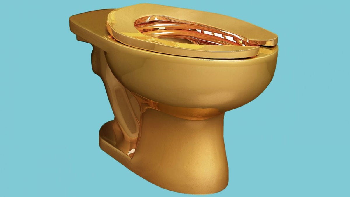 Gold toilet