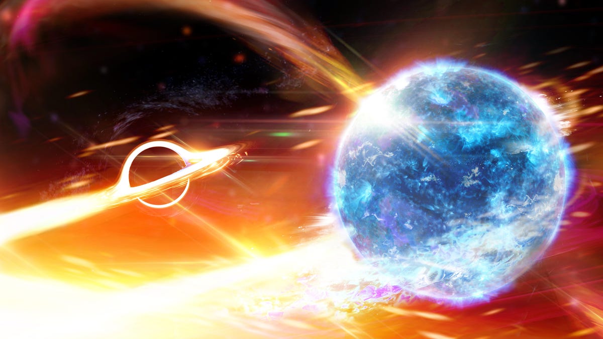 Illustration of space object GW190814