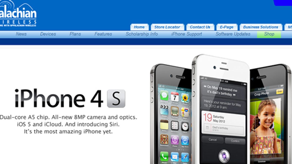 Appalachian Wireless is one of five regional carriers offering the iPhone starting today.