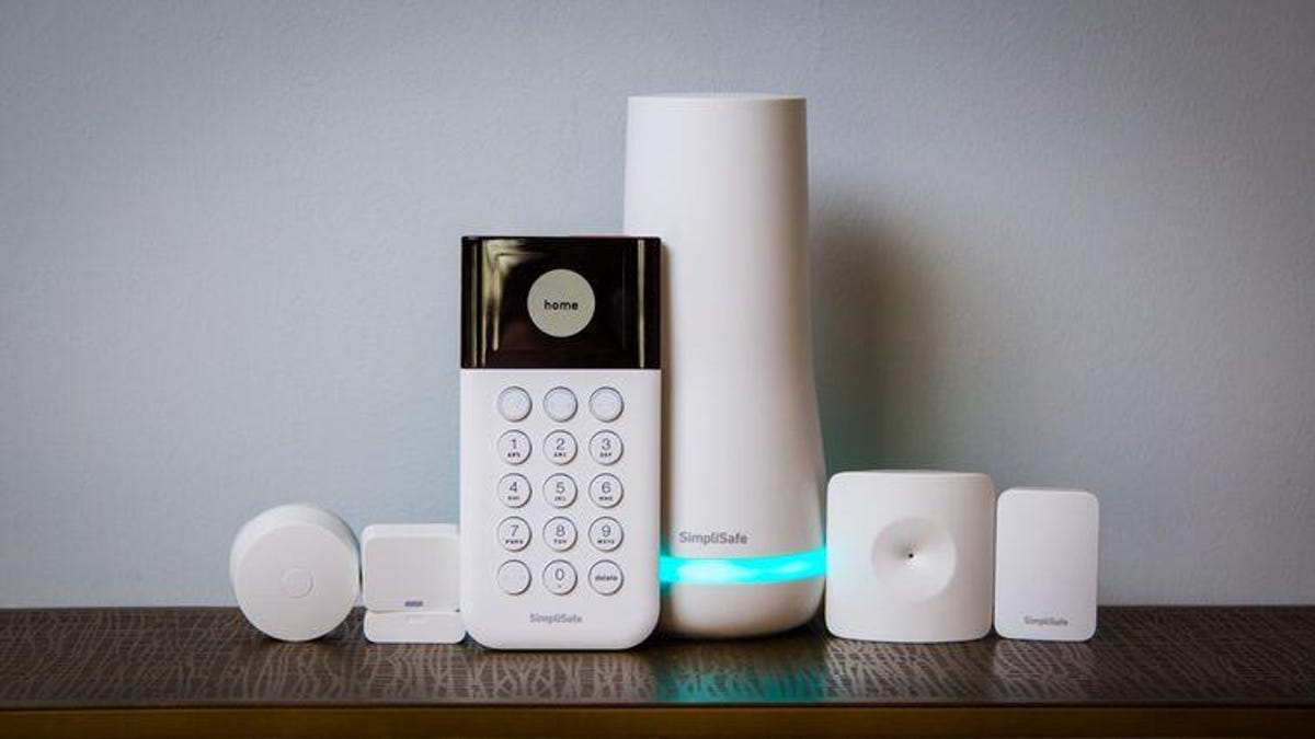 SimpliSafe home security system: sensors, keypad, and home hub