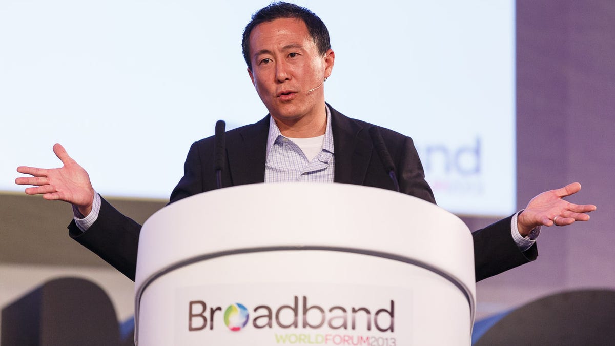Google Access chief Kevin Lo speaks at Broadband World Forum in Amsterdam.