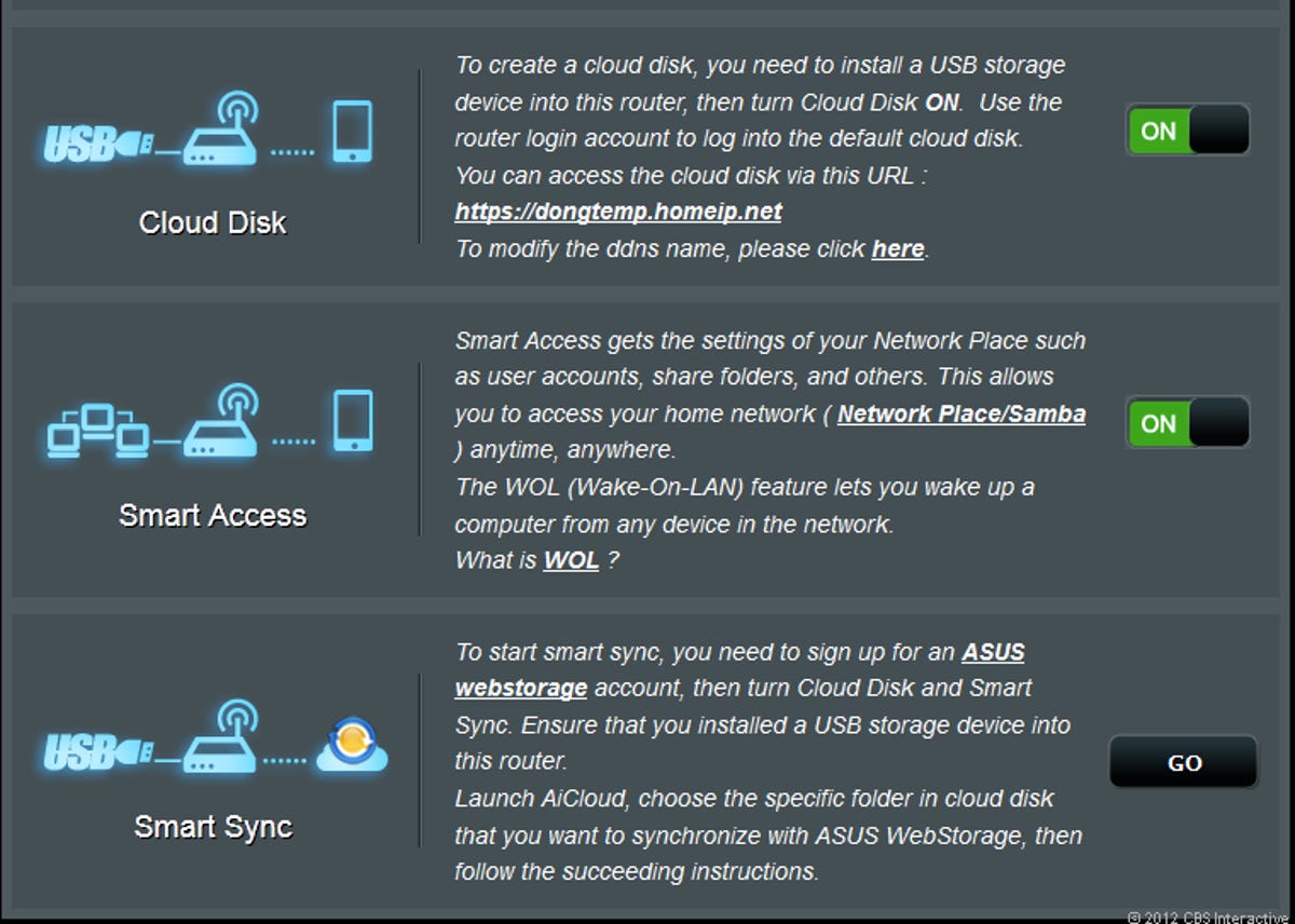 The RT-AC66U's AiCloud feature allows for sharing/streaming not only contents on the connected USB drive but also from connected network clients.