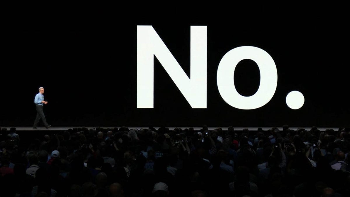 Will Apple merge MacOS and iOS? No, says Craig Federighi, Apple's senior vice president of software engineering at WWDC 2018.
