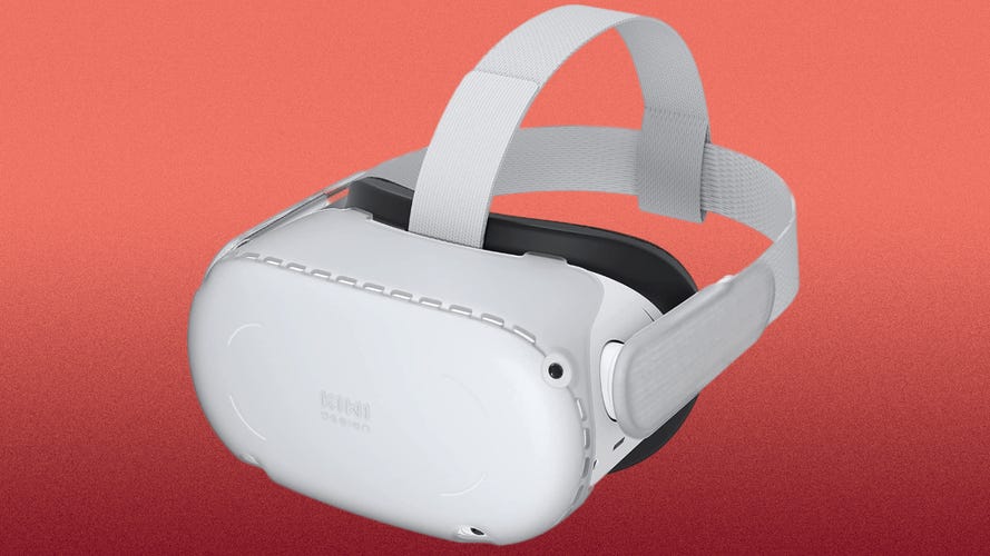 The Kiwi design VR Shell Protective Cover helps protect the Quest 2 from drops