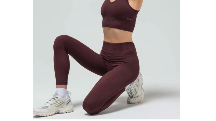 portrait of the ribbed leggings from Reformer.