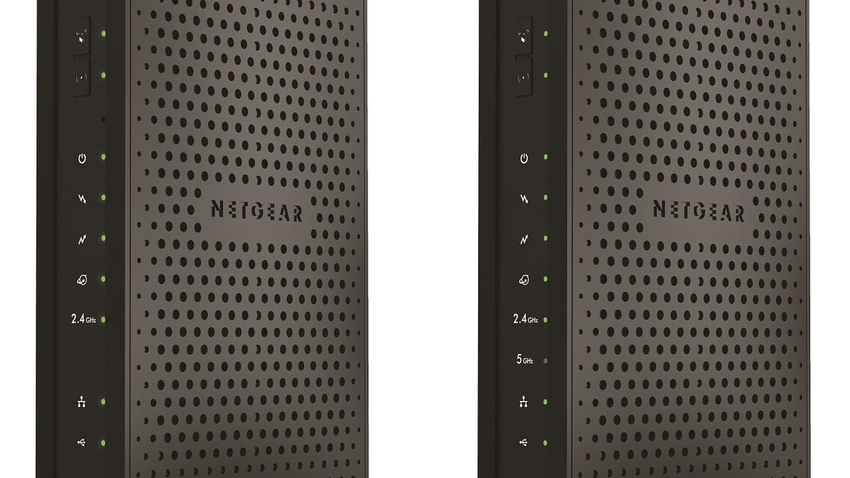 The new C3000 (left) and C3700 cable modem/router combos from Netgear.