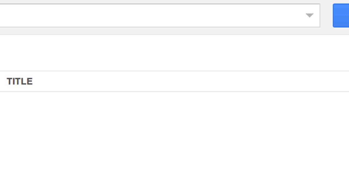 An empty Google Drive documents list disconcerted users.