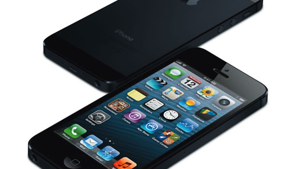 The iPhone 5 front and back.