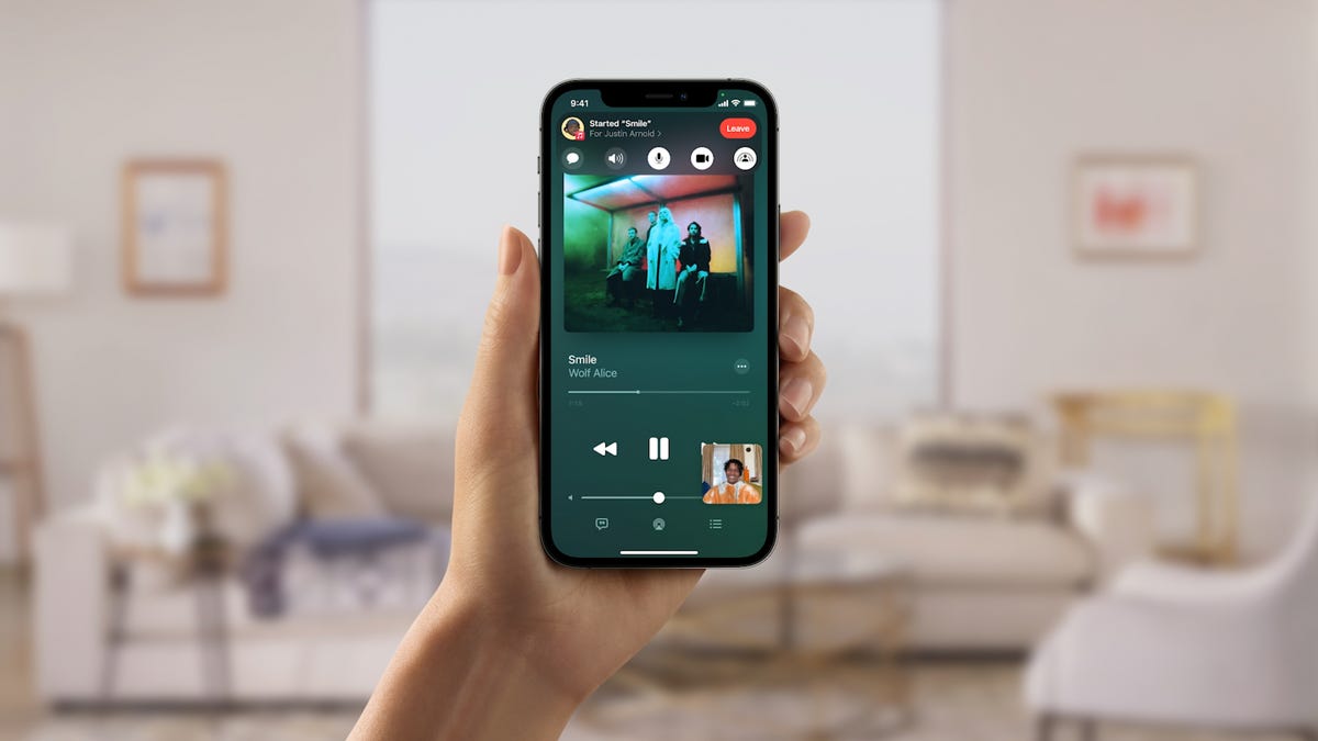 iPhone sharing music over SharePlay