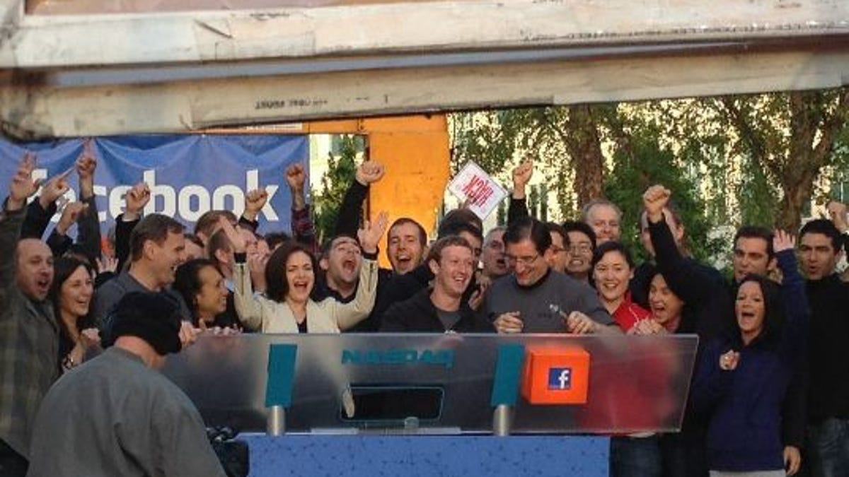 Zuckerberg ringing the bell on Friday.