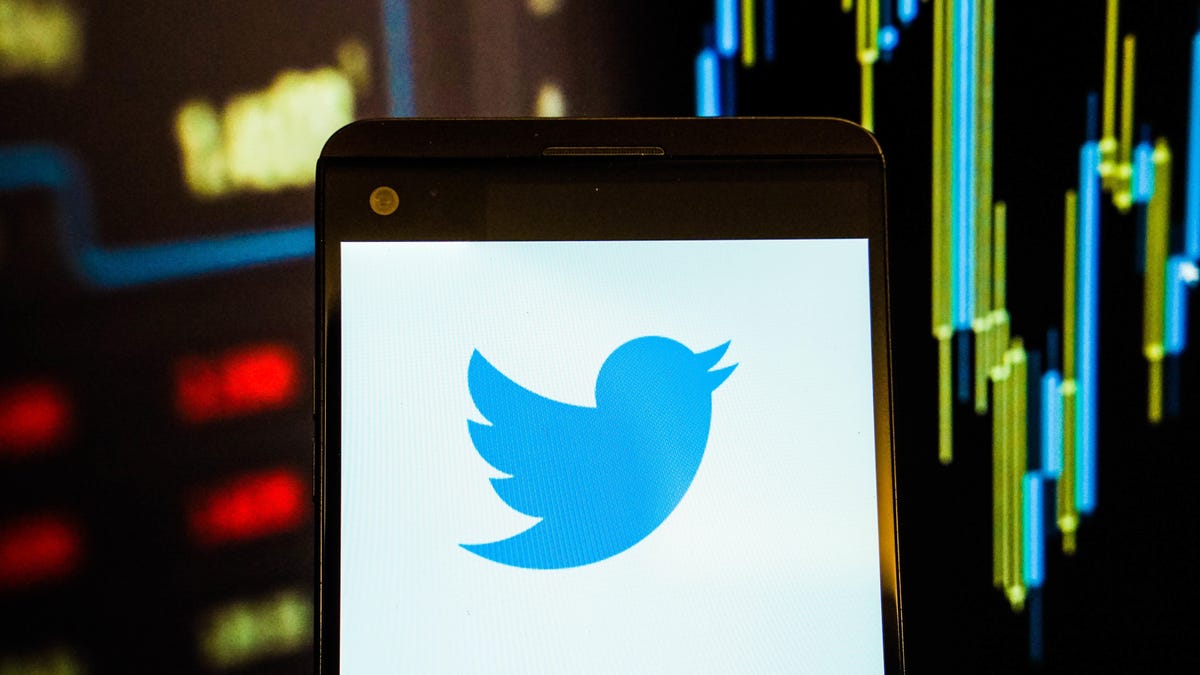 Twitter logo on a smartphone screen