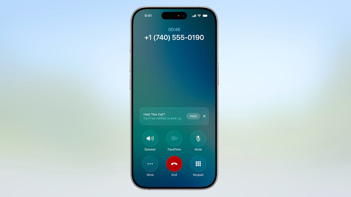 An image of an iPhone that detects hold music