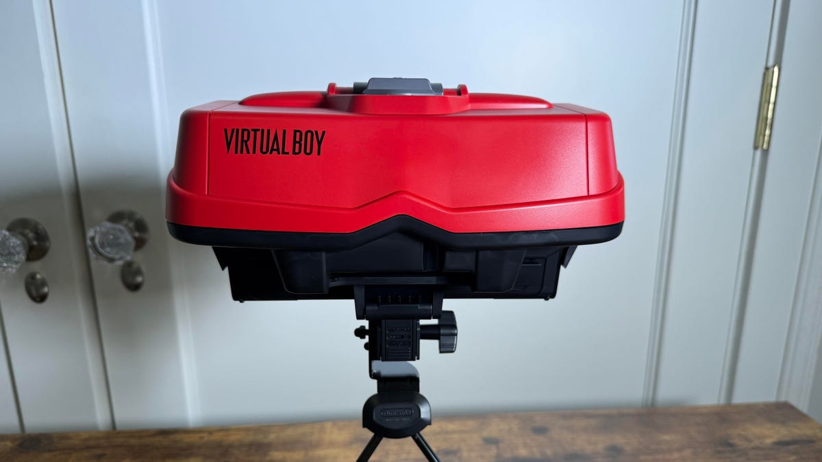 A Nintendo Virtual Boy accessory on display on a table