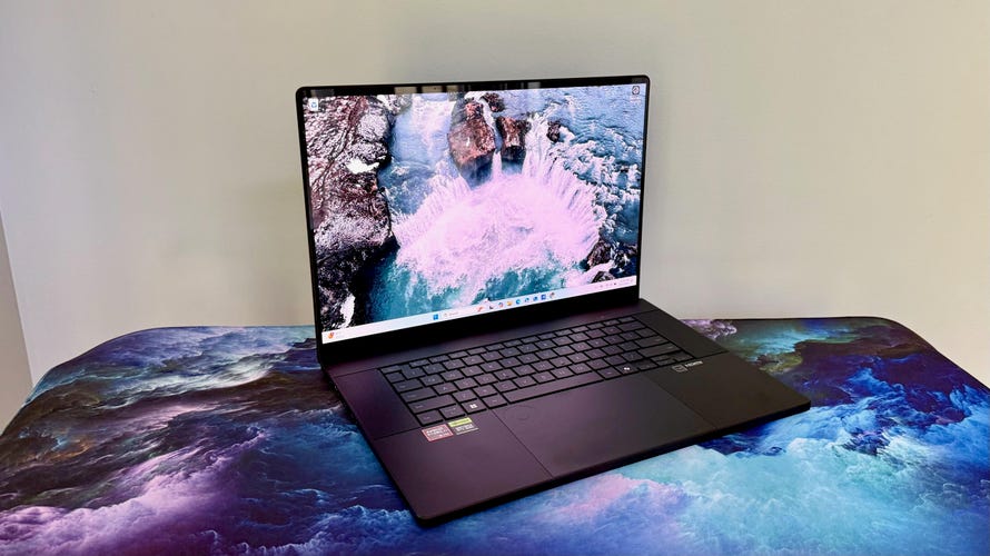 Asus ProArt P16 laptop at an angle