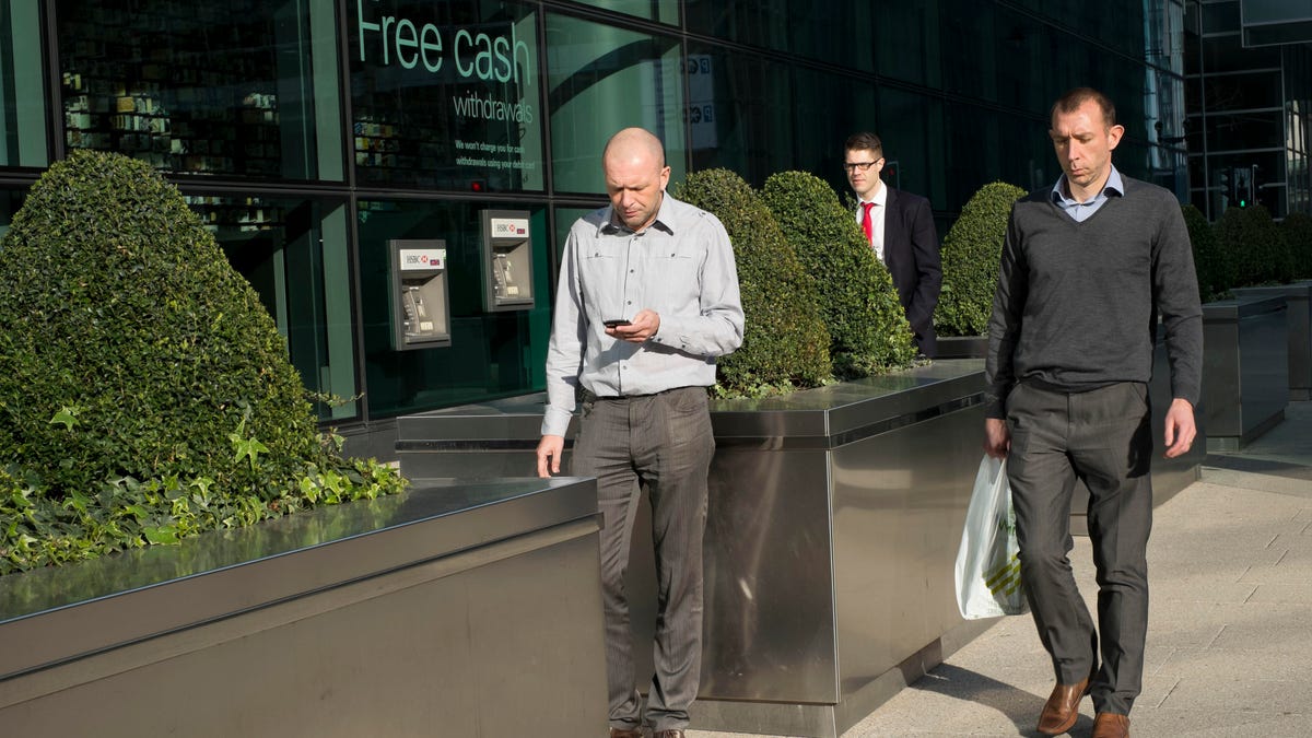 UK - London- Canary Wharf. HSBC ATM