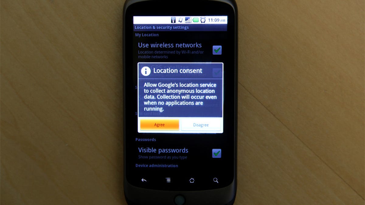 Android users can decline to participate in Google's wireless hotspot data gathering, but they'll have to forgo getting their location information via hotspots, a reliable and battery-friendly method.