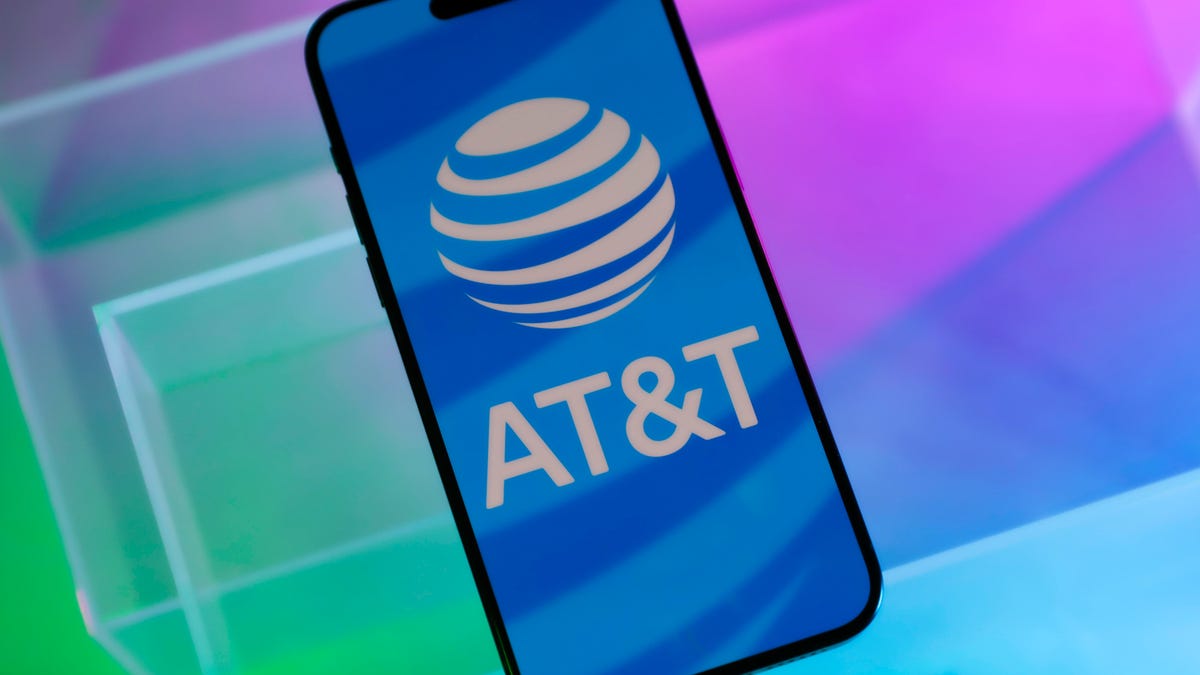AT&T logo on a phone