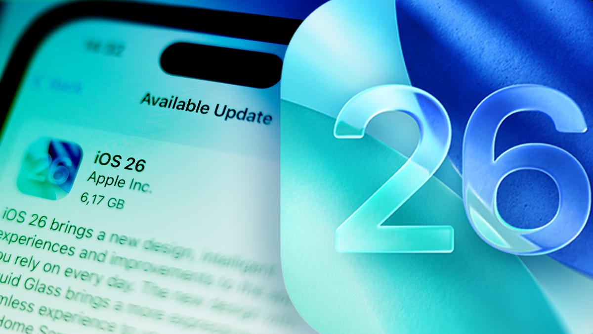 A graphic with the number 26, styled with the version's main colors.