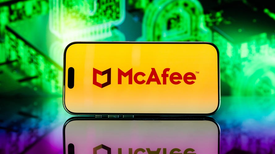 McAfee antivirus software on a phone