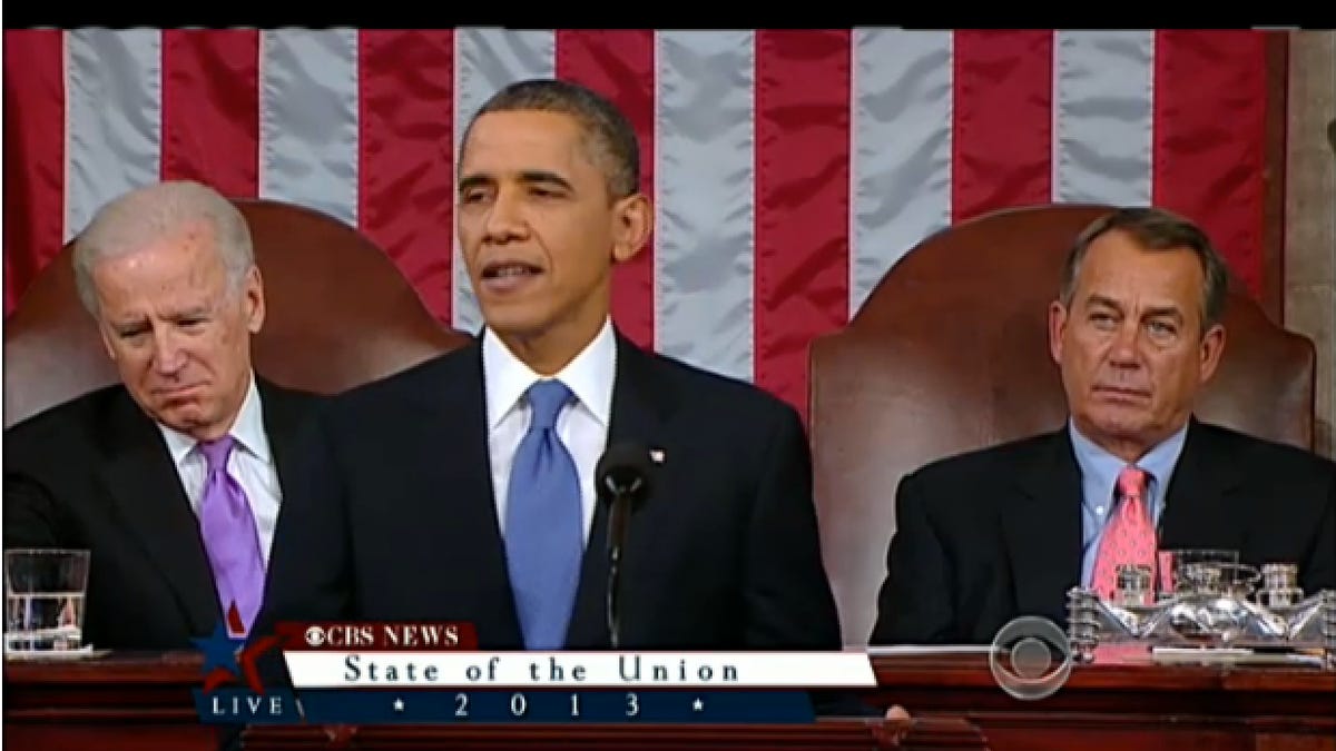 President Obama says during his State of the Union address that "our enemies are»»»seeking the ability to sabotage our power grid, our financial institutions, and our air traffic control systems."