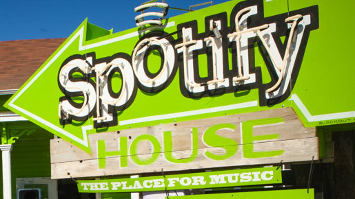 Spotify sign at SXSW 2013