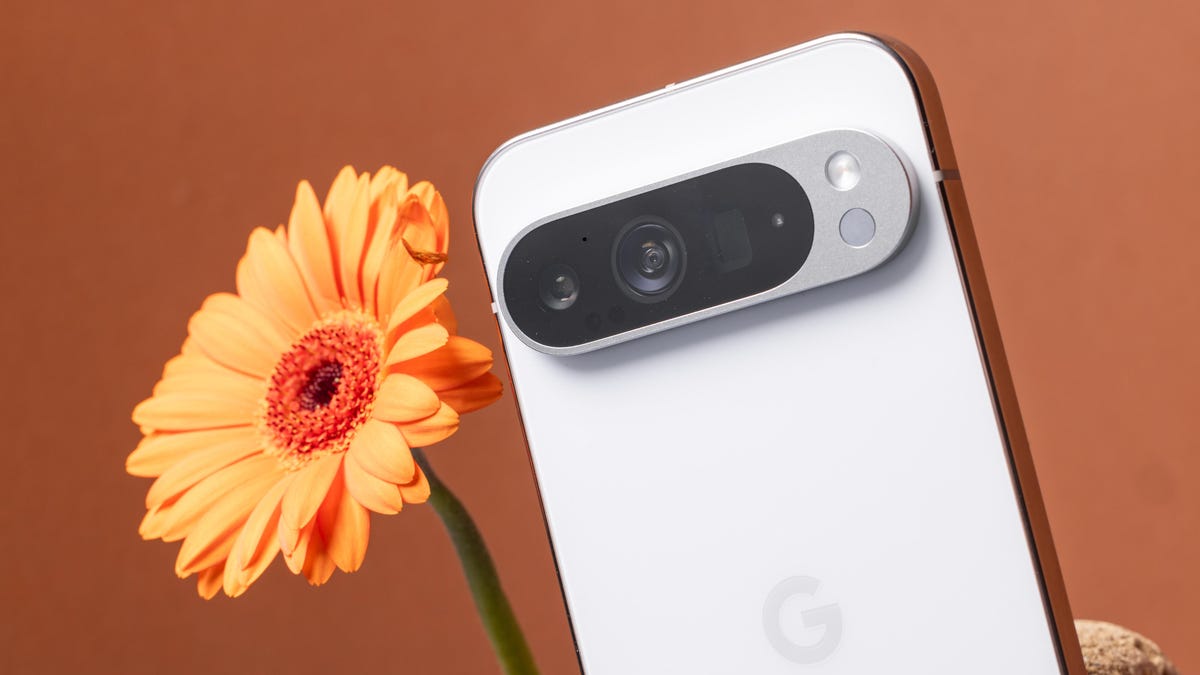 Image of a Pixel 9 Pro phone in Porcelain color