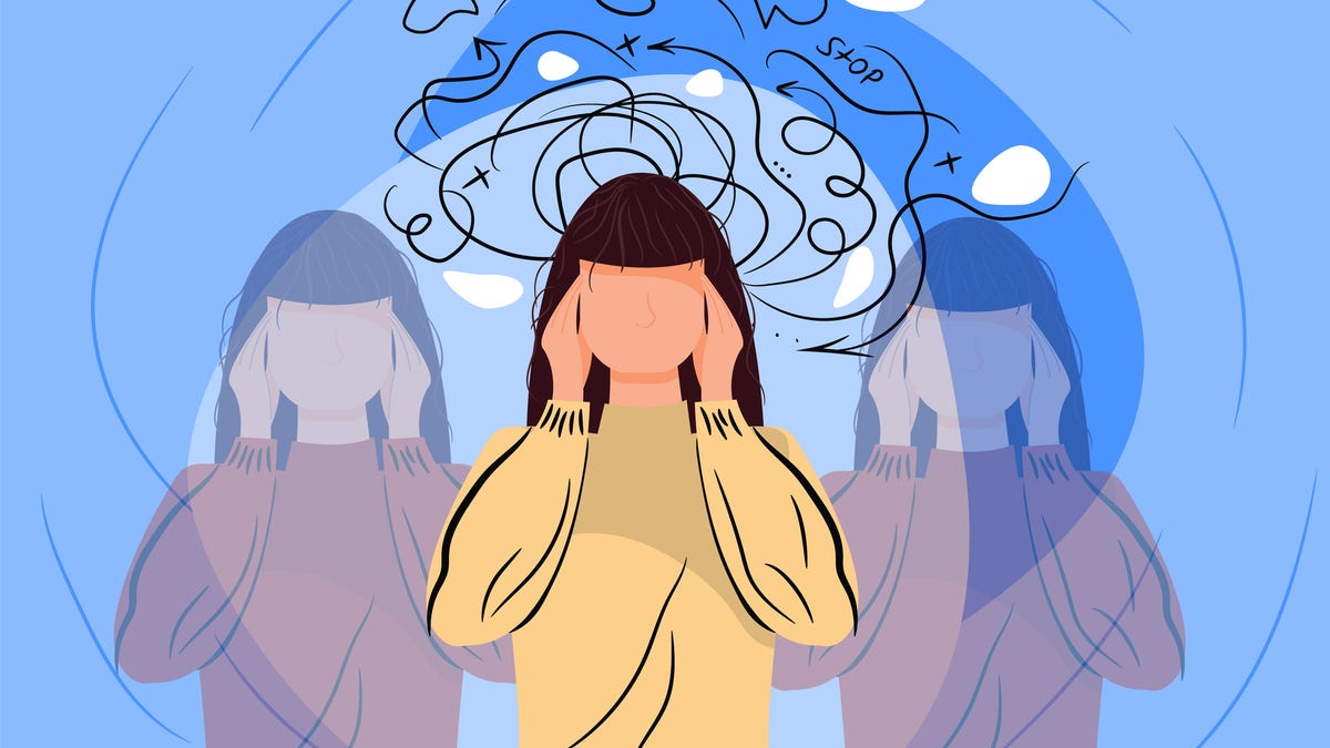 Illustration of a frustrated woman