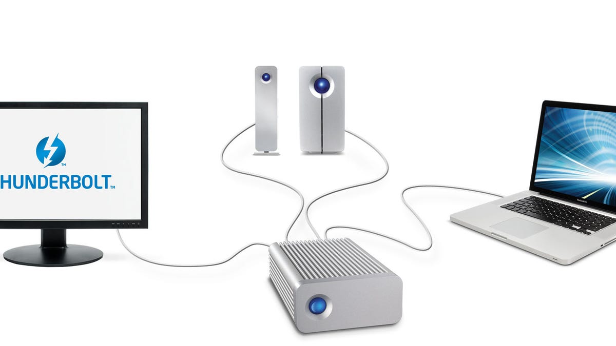 The eSATA Hub Thunderbolt Series allows you to use eSATA external hard drives with a Thunderbolt-enabled Mac.