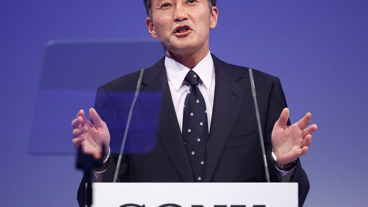 Kazuo Hirai, president of Sony's consumer products and services group, unveils the Sony Entertainment Network at IFA in Berlin.