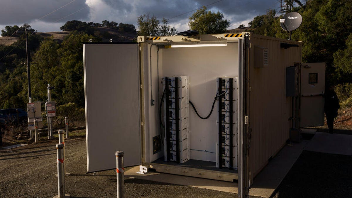 Giant solar battery in California.
