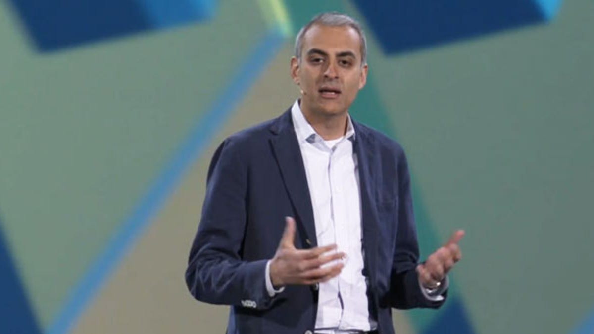 David Wadhwani, general manager of Adobe's digital media business, touts the Creative Cloud at the company's Max conference in May 2013.