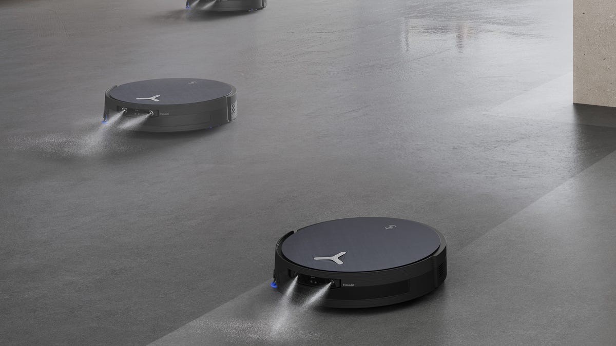Deebot X12 robot vacuum demonstrating its dual water jet pre-treatment