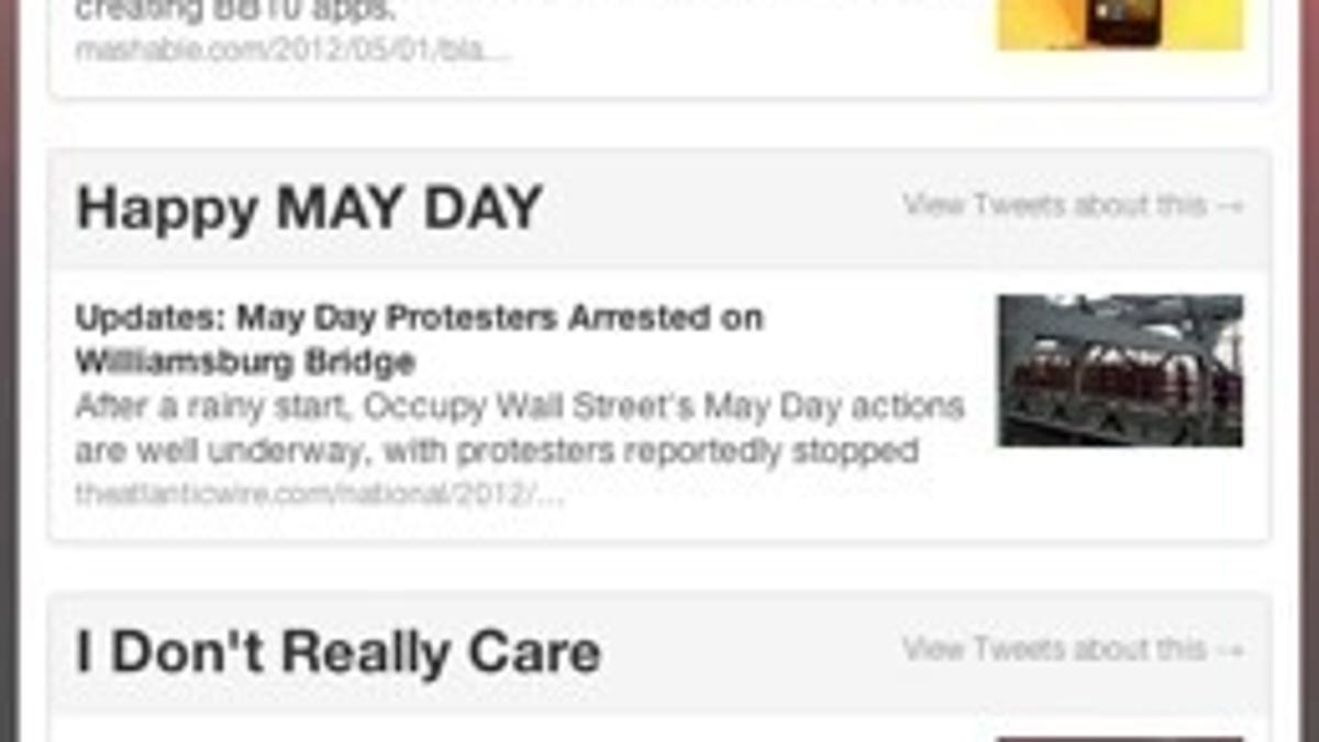 Twitter's Discover tab.