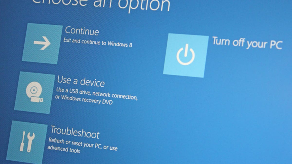 Windows 8 advanced startup