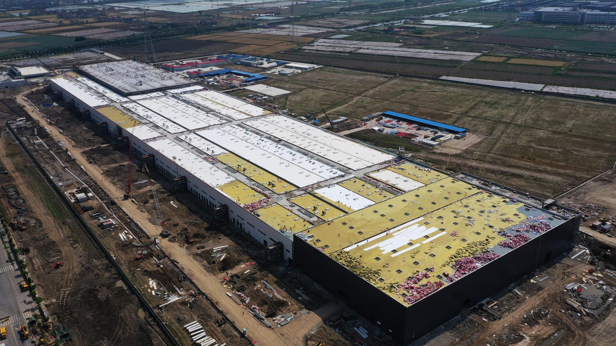 Tesla Shanghai Gigafactory Under Construction