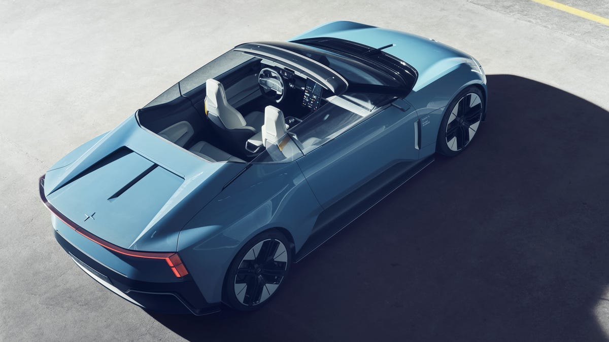 Polestar O2 concept, convertible top retracted, top-view