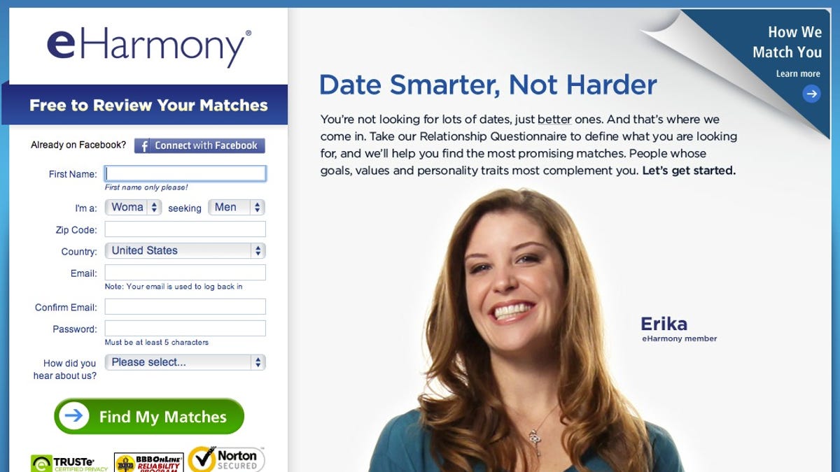 eHarmony says some passwords of its members have been compromised.