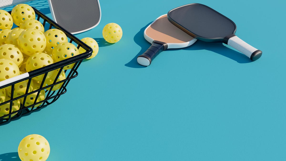 Pickleball paddles and balls