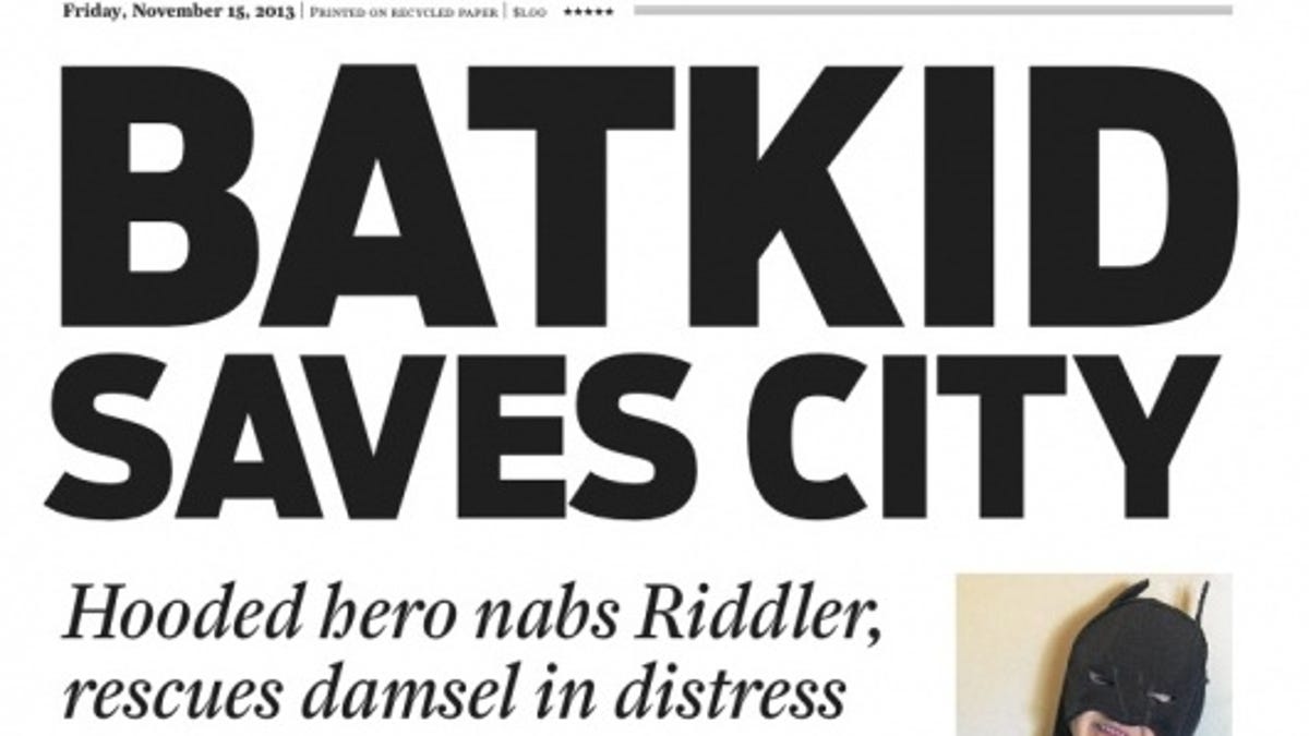 Gotham City Chronicle front page
