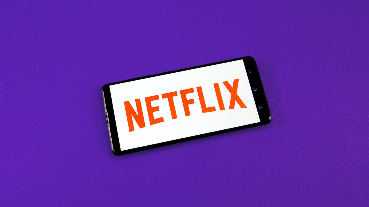 Netflix logo on a phone
