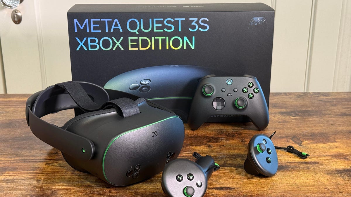 Quest 3S Xbox Edition and Xbox game controller with box on table