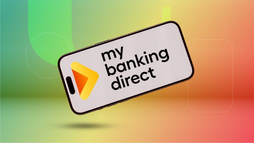 My banking direct logo on phone